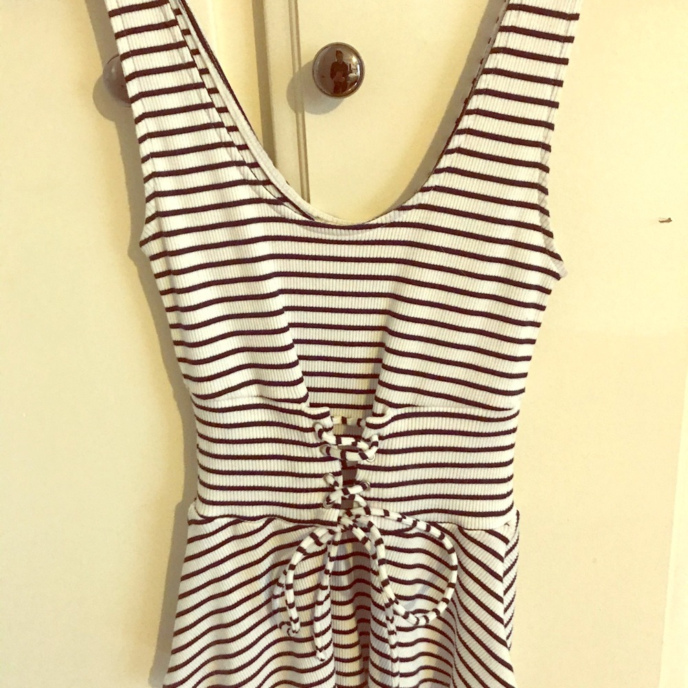 Express striped corset tank XS